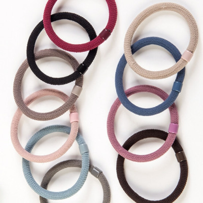 Set 10 dây cột tóc trơn đơn giản nhiều màu ngẫu nhiên COT96