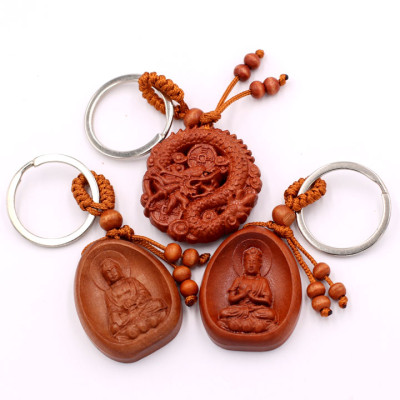 Combo 3 móc khóa phật A Di Đà - Đại Nhật Như Lai - Rồng Phong Thủy - an khang, thịnh vượng