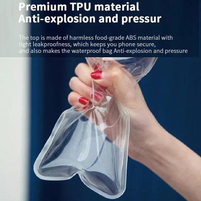 Túi chống nước waterproof cao cấp cho điện thoại 6.9 inch trở xuống chuẩn chống nước IPx8 hiệu WIWU