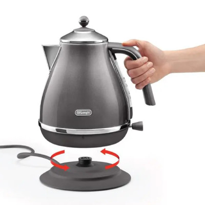 [Hàng chính hãng] Ấm đun nước siêu tốc DeLonghi Icona Metallics KBOT2001 (BG/ GY)