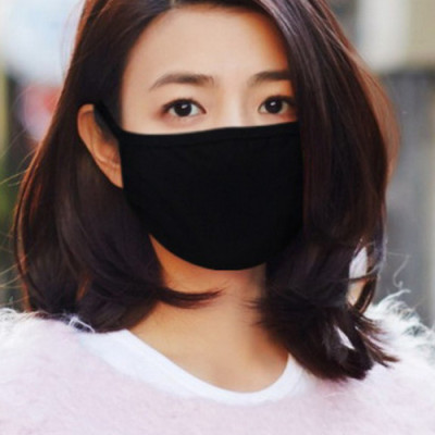 Khẩu trang trơn màu đen, Khẩu trang vải màu đen trơn