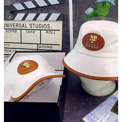 Combo nón cặp nam nữ logo sói viền da phối vải kaki form chuẩn thời trang đường phố cao cấp