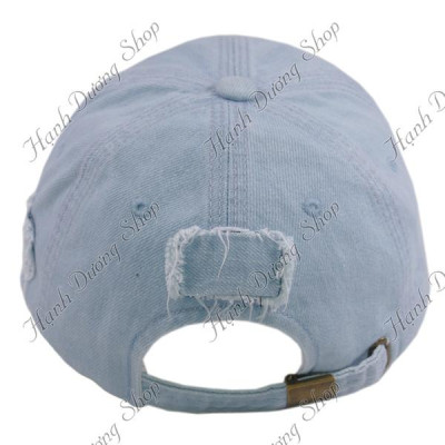 Nón kết jeans rách xịn khóa gài cửa sổ bền đẹp, chất vải jean cao cấp, phong cách bụi, cá tính - Hạnh Dương