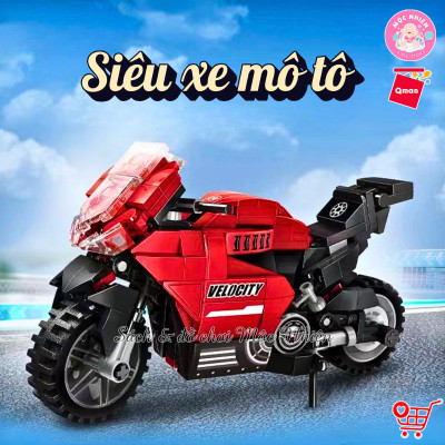Đồ chơi lắp ráp, xếp hình Qman 42114 - Mô Tô Thể Thao (338 mảnh ghép)
