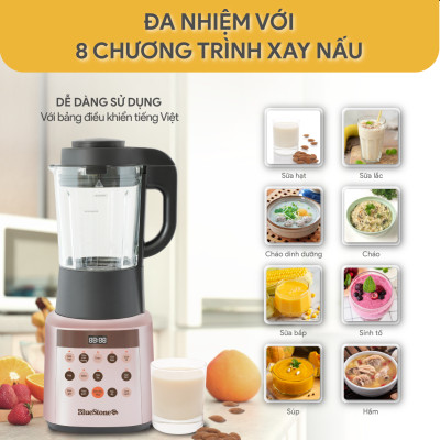 Máy Làm Sữa Hạt Đa Năng BlueStone BLB-6029 -1,75 Lít - (900W) - 8 Chương trình - Lưỡi 6 cánh - Bảo hành 24 tháng - Hàng chính hãng