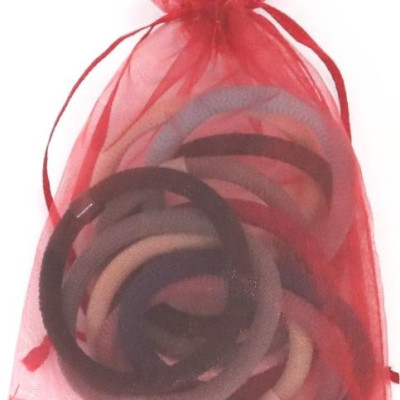 Set 10 dây cột tóc trơn đơn giản nhiều màu ngẫu nhiên COT96