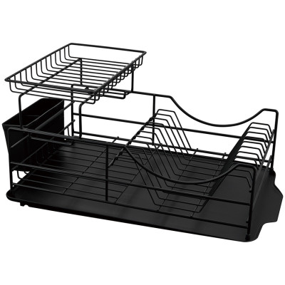 Kệ chén dĩa 2 tầng bằng sắt LocknLock LDR206BLK (510x300x230mm) - Màu Đen