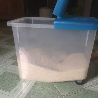 Thùng đựng gạo Song Long có bánh xe 10kg - Màu ngẫu nhiên