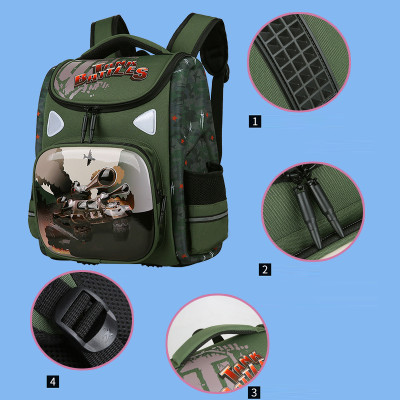 Ba lô học sinh tiểu học, ba lô học sinh vỏ cứng PC phong cách mới  - BEE GEE HS1301