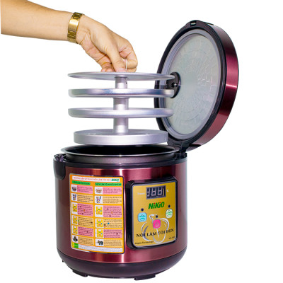 Máy Làm Tỏi Đen Nikio NK-688 - Nồi Ủ Tỏi Đen Cao Cấp, Công Nghệ Nhật Bản, Làm Tỏi Và Sấy Khô Tự Động, Tỉ Lệ Thành Công 99%, Tỏi Thơm Ngon Chuẩn Vị - Dung Tích 5 Lít, Làm Được 1.5 Kg Tỏi - Hàng Chính Hãng (5L) - Hàng chính hãng