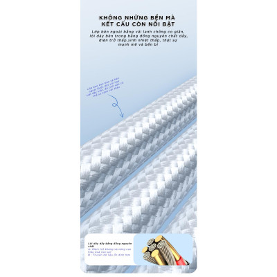 Cáp Sạc iPhone 15 - Linen USB-C 60W 1 m - Pisen LH-CC-PD01-1000