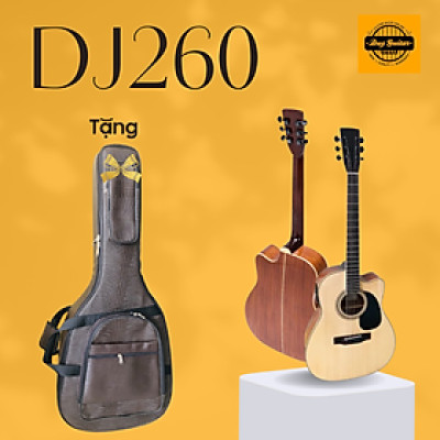 Đàn Guitar Acoustic DJ260X có EQ MET B12 gỗ hồng đào full solid cho âm thanh vang sáng có kết nối loa Duy Guitar