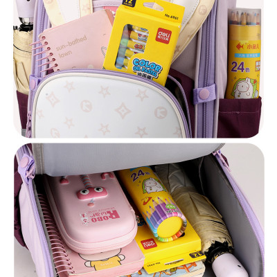 Balo chống gù dáng hộp cho bé, ,balo học sinh tiểu học siêu dễ thương HS9059