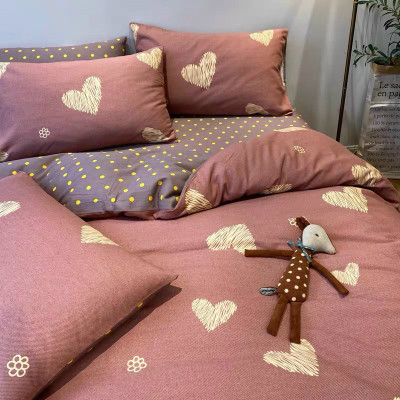 Bộ chăn ga gối cotton PL1 Lidaco decor phòng ngủ theo phong cách vintage với sắc màu trẻ trung