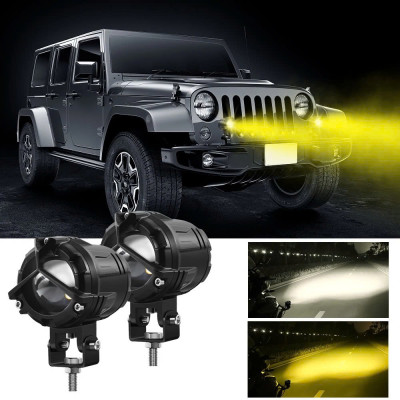 Đèn LED Trợ Sáng S40 Plus Siêu Sáng – Cốt Vàng, Pha Trắng, Chống Chói Đỉnh Cao Cho Khách VIP