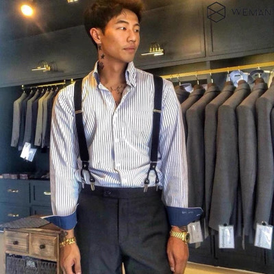 Suspender nam, Dây đai chữ Y bản 3,5cm đai 3 khóa chất liệu cao cấp WEMAN - SPD2201