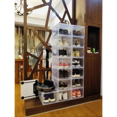 Hộp Đựng Giày Nhựa Cứng Cao Cấp Size Lớn Cửa Nam Châm Lắp Ráp Tiện Lợi Song Anh- Hàng Chính Hãng