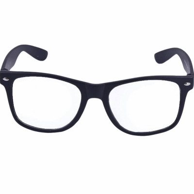 Kính xinh, Kính giả cận, Gọng kính cận Mắt vuông nhựa Đen basic + Tặng Tuavit  Kính xinh mini 