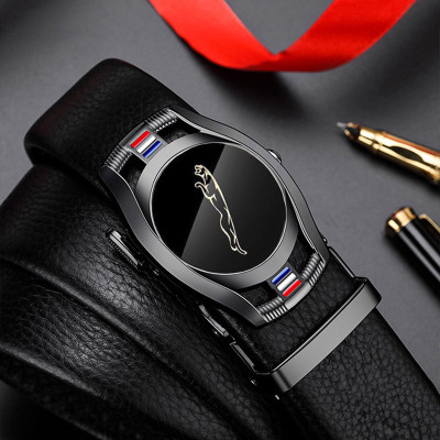 Thắt lưng nam, dây nịt nam khóa tự động dây da cao cấp bền đẹp - Thiết kế mặt xoay 360 đính đá thời thượng DXX89