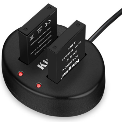 Bộ 2 pin 1 sạc đôi Kingma cho Nikon EN-EL12, Hàng chính hãng