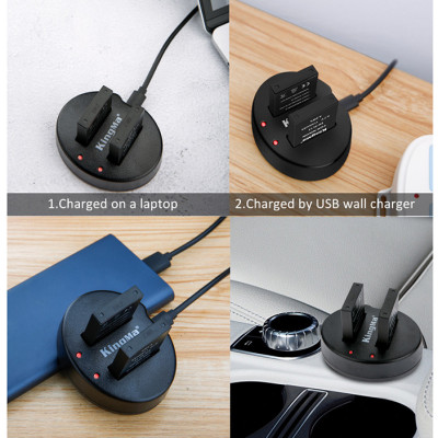 Bộ 2 pin 1 sạc đôi Kingma cho Nikon EN-EL12, Hàng chính hãng