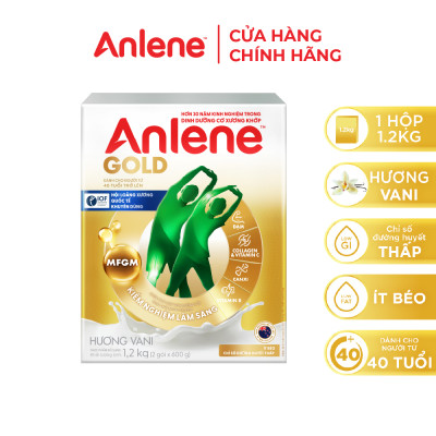 Sữa Bột Anlene Gold Hương Vanilla (Hộp giấy 1200g)