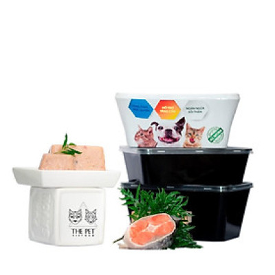 1Kg Pate Tươi Cá Hồi Bổ Sung Omega 3 Cho Chó Mèo Đẹp Da, Mượt Lông, Sáng Mắt THEPETVN