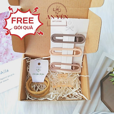 Set Quà Tặng Cột Tóc Quốc Tế Thiếu Nhi 1/6 No.3, Set Quà Kẹp Hoa Sứ Mini Và Cột Tóc Tặng Bé