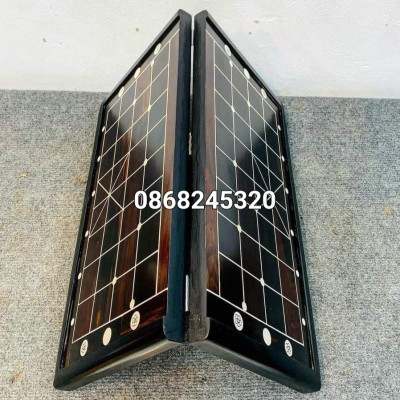 Bộ bàn cờ tướng 50×52×3cm +quân cờ gỗ trắc kt 4,0×1,5cm