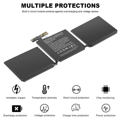 Pin Tương Thích Cho Macbook Pro Retina 15 Inch A1708 2016 2017 TEEEMO PC Hàng Nhập Khẩu New Seal TEBAT5122