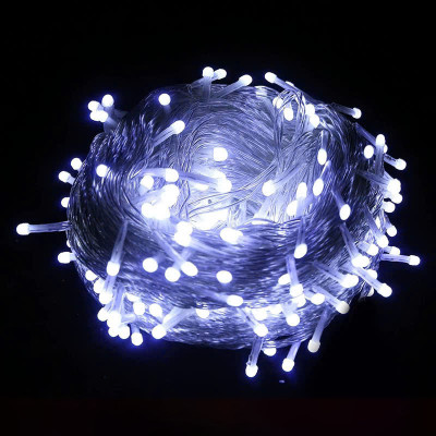 Dây Đèn Dp Sáng Trắng 8 Chế Độ Chớp Dài 80M Bóng Lớn V8 Có Box Điều Chỉnh Và Đầu Nối