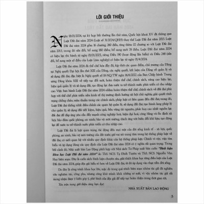 Sách Bình Luận Khoa Học Luật Đất Đai năm 2024 - V2480TP