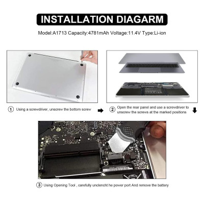 Pin Tương Thích Cho Macbook Pro Retina 15 Inch A1708 2016 2017 TEEEMO PC Hàng Nhập Khẩu New Seal TEBAT5122