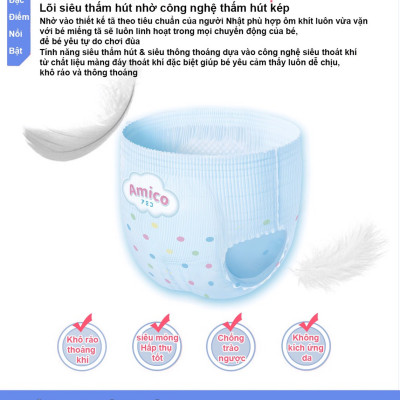 Tã quần Amico nội địa Nhật size XL38+6