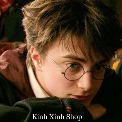 Gọng Kính Nam Nữ Mắt tròn nhỏ Harry Porter Gọng Kim Loại Màu Đen Có Thể Thay Tròng Cận 
