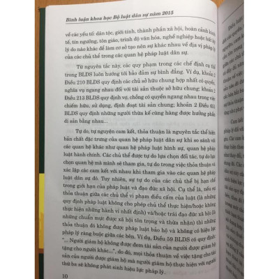 Bình luận khoa học bộ luật dân sự 
