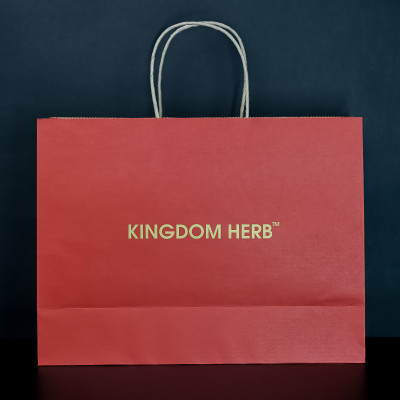 Túi giấy màu đỏ Kingdom Herb kích thước 32x24x11 cm