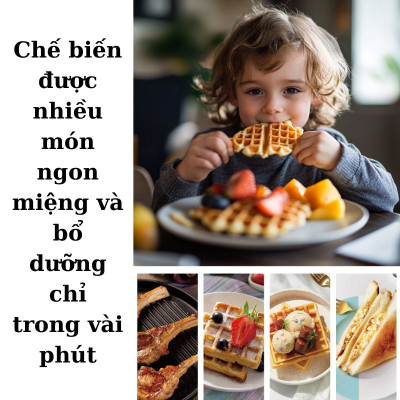 Máy kẹp nướng bánh mì đa năng 3IN1 SOKANY SK-08078 khay chống dính cao cấp dễ dàng vệ sinh, tiện dụng cho mọi gia đình - HÀNG CHÍNH HÃNG - DELIYA