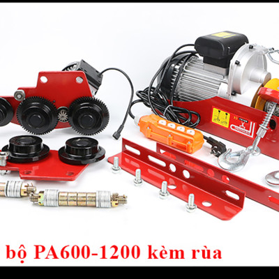 Bộ Tời Điện Kèm Rùa ABG PA1000 (250/500Kg) 12 Mét Giúp Máy Tời Treo Nâng Hạ Vật Nặng Dễ Dàng Trong Nhà Xưởng Công Nghiệp Và Đời Sống, Nâng Kéo Linh Hoạt, Hiệu Quả Cao – Hàng Chính Hãng