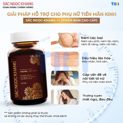 Combo 6 món: Nước tẩy trang 145ml + Sữa rửa mặt 50g+ Nước hoa hồng 145ml + Kem dưỡng ban đêm 10g + Kem chống nắng 50g + Sắc Ngọc Khang ++ (60 viên)