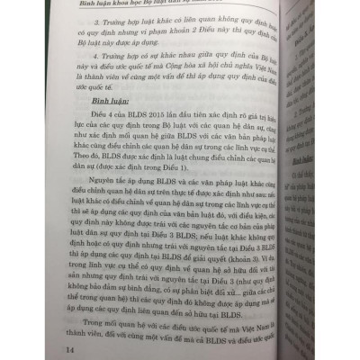 Bình luận khoa học bộ luật dân sự 