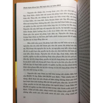 Bình luận khoa học bộ luật dân sự 