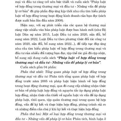 Pháp Luật Về Hợp Đồng Trong Thương Mại Và Đầu Tư - Những Vấn Đề Pháp Lý Cơ Bản (Sách chuyên khảo)