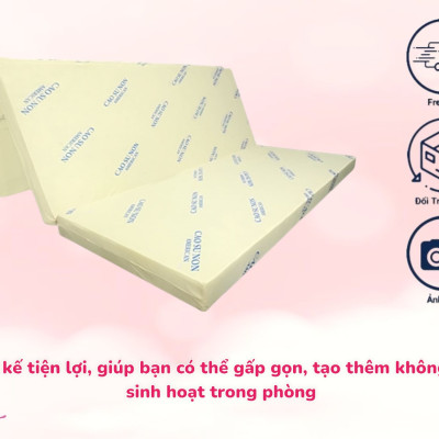 Nệm Cao Su Non Cao Cấp Casumax Gấp 3 Dày 5CM Kích Thước 80cn/1m/1m2/1m4/1m6/1m8 Đủ Size - Tặng Kèm Drap Nệm