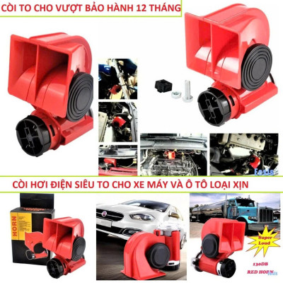 Bộ Còi Hơi Điện 12V - 24V Âm Thanh Lớn Hiệu Suất Tuyệt Vời:  Phụ Kiện Độc Đáo , ĐÈN TRANG TRÍ