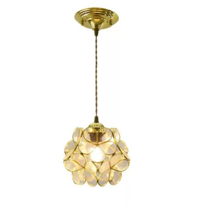 Đèn trang trí, đèn thả hoa nguyên liệu đồng nguyên chất DT