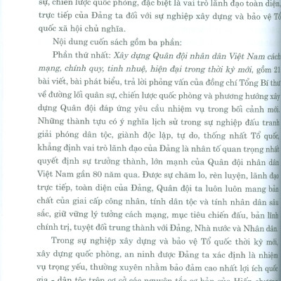 MỘT SỐ VẤN ĐỀ VỀ ĐƯỜNG LỐI QUÂN SỰ, CHIẾN LƯỢC QUỐC PHÒNG TRONG SỰ NGHIỆP XÂY DỰNG VÀ BẢO VỆ TỔ QUỐC VIỆT NAM XÃ HỘI CHỦ NGHĨA THỜI KỲ MỚI - Nguyễn Phú Trọng - NXB Chính trị quốc gia sự thật
