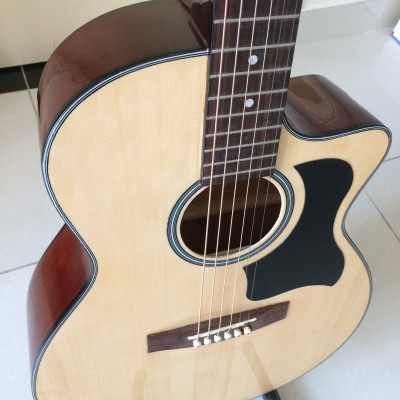 Đàn Guitar Acoustic DT70 màu gỗ tự nhiên laminate cần đàn có ty dành cho bạn mới tập Duy Guitar tặng 4 phụ kiện