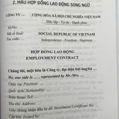 Hợp Đồng Trong Lĩnh Vực Lao Động 