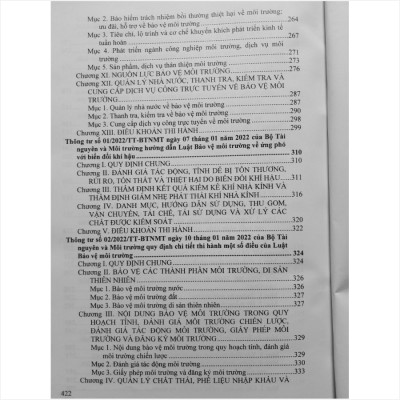 LUẬT BẢO VỆ MÔI TRƯỜNG VÀ CÁC VĂN BẢN HƯỚNG DẪN THI HÀNH